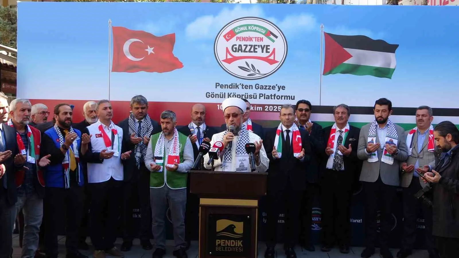 Pendik Belediyesi tarafından düzenlenen “Pendik’ten Gazze’ye Gönül Köprüsü” kampanyası kapsamında