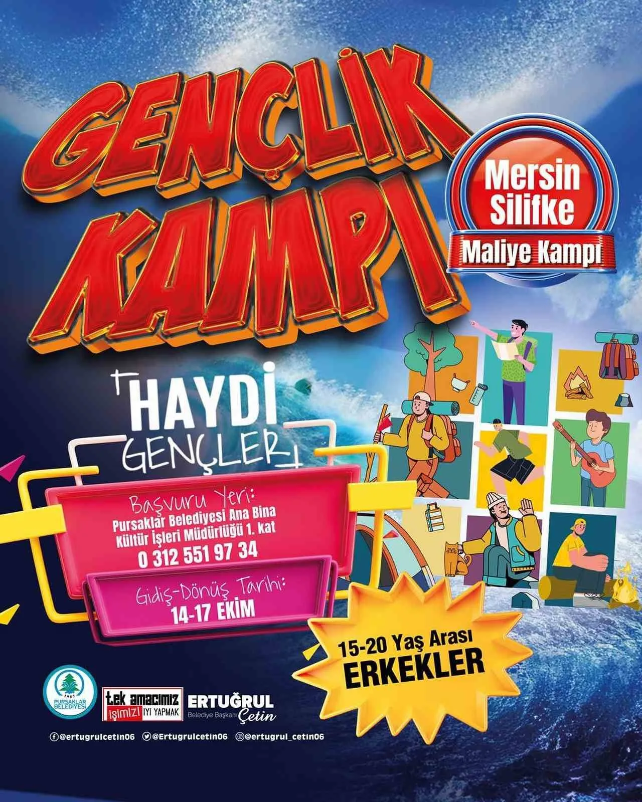 Pursaklar Belediyesi, gençleri doğayla iç içe, birlik ve beraberliği pekiştirecek