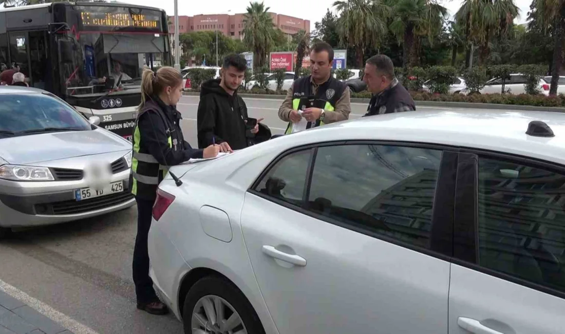 Samsun’da yürütülen denetimlerde korsan taşımacılık yaptığı tespit edilen sürücülere toplam