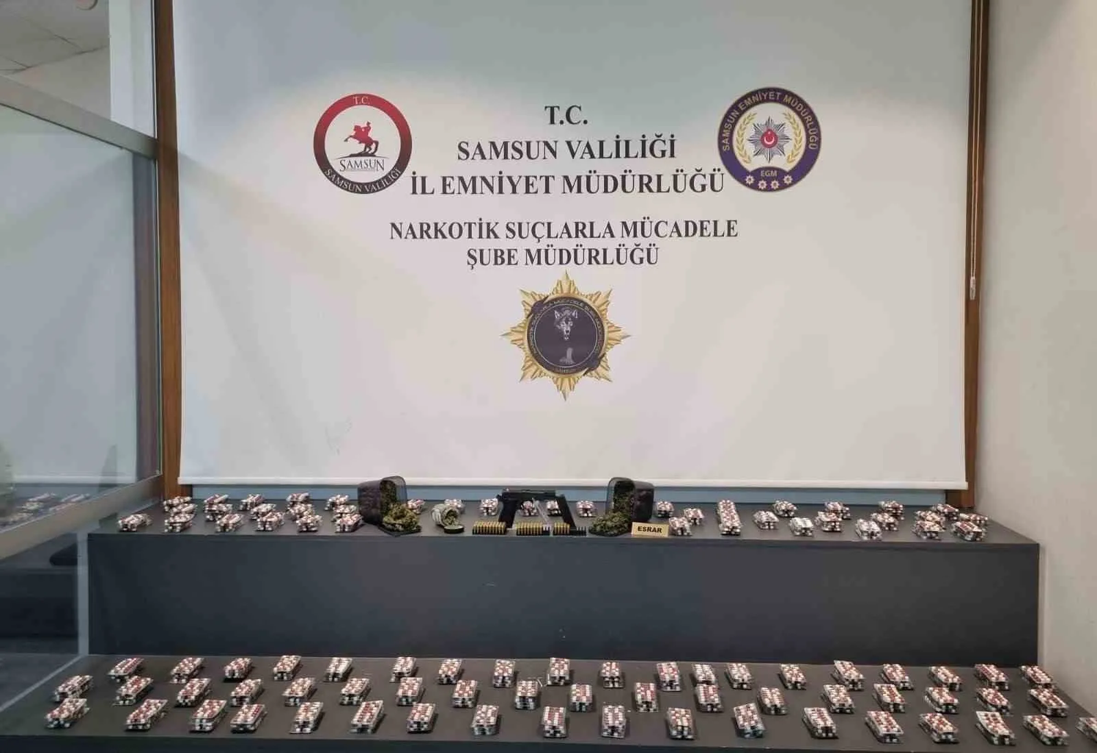 Samsun İl Emniyet Müdürlüğü Narkotik Suçlarla Mücadele Şube Müdürlüğü ekiplerince