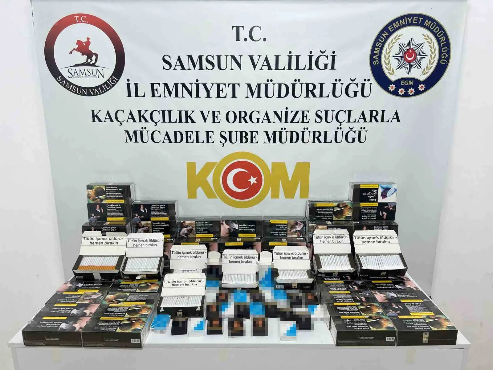 Samsun’da polis ekiplerince uyuşturucu ve kaçak ürünlere yönelik iki ayrı