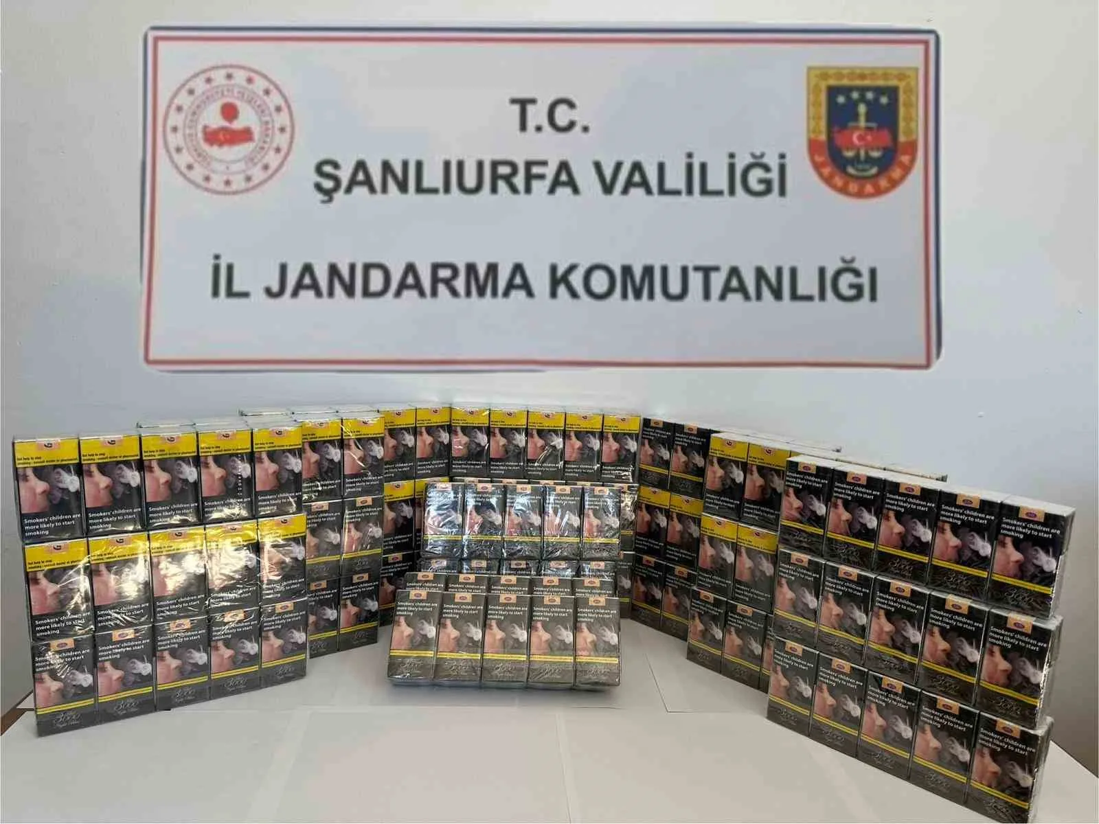 Şanlıurfa’da jandarma ekipleri tarafından tütün ve alkol kaçakçılarıyla mücadele kapsamında