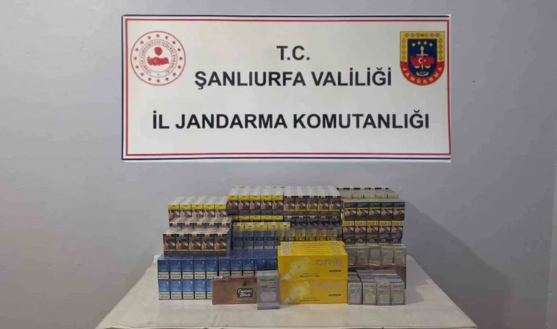 Şanlıurfa’da jandarma ekipleri tarafından gümrük kaçağı cep telefonu, çay ve