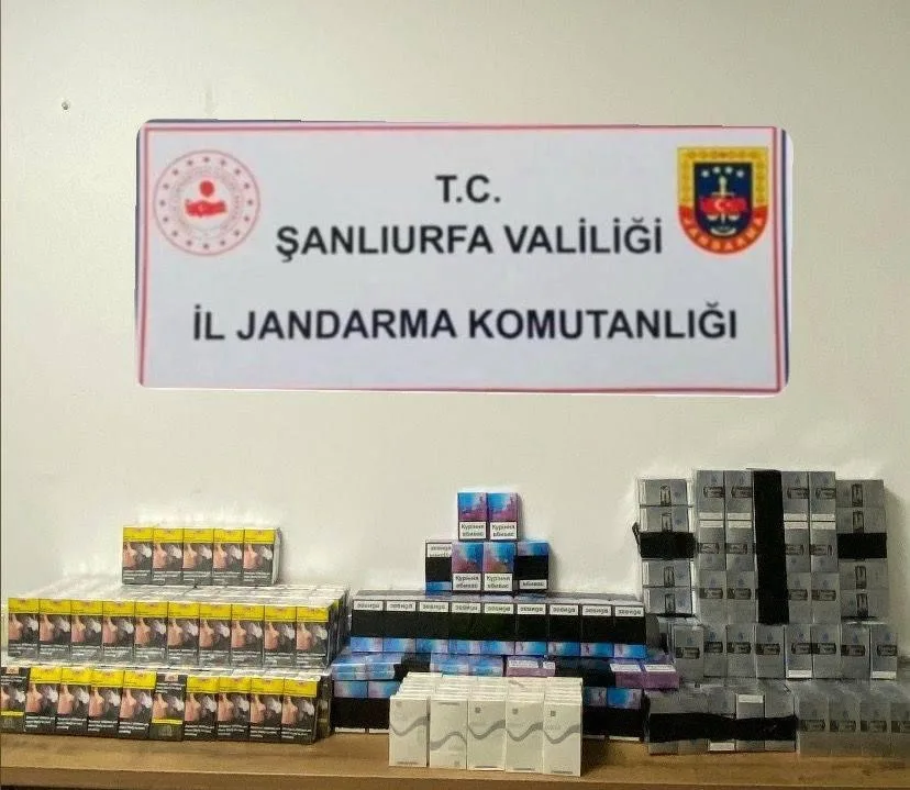 Şanlıurfa’da düzenlenen kaçakçılık operasyonu kapsamın 3 bin paket kaçak sigara