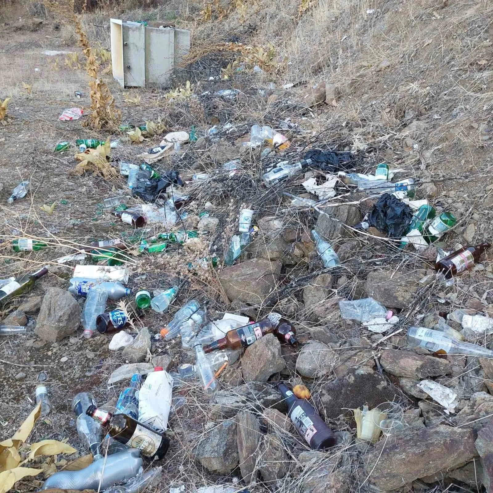 Manisa’nın Sarıgöl ilçesinde, kent ormanı yakınındaki tarım arazisine atılan alkol