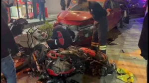 Tekirdağ’ın Çerkezköy ilçesinde 7 aracın karıştığı zincirleme trafik kazasında 2