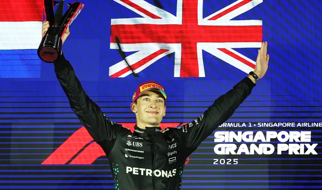 Formula 1’de Singapur Grand Prix’sini Mercedes’in Büyük Britanyalı pilotu George