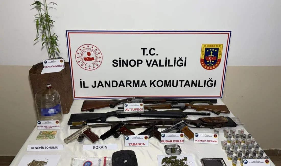 Sinop İl Jandarma Komutanlığı ekiplerince uyuşturucu madde satıcılarına yönelik yürütülen