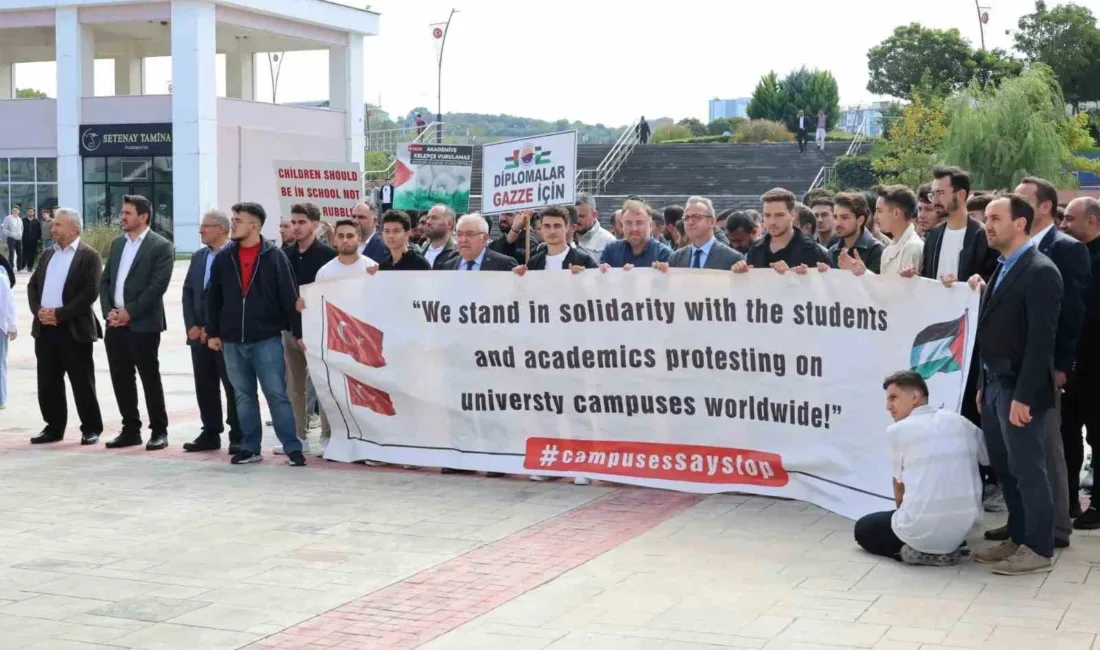 Sinop’ta üniversite öğrencileri, Gazze’deki insani krize dikkat çekmek için bir