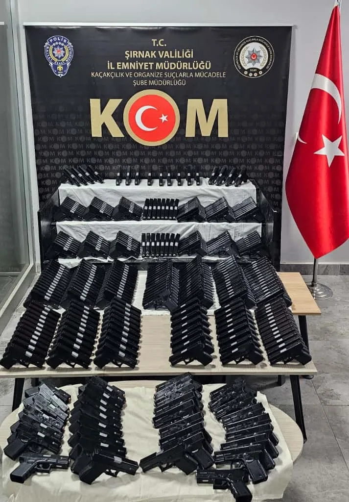 Şırnak’ta güvenlik güçleri tarafından namlusu işleme tutularak atışa hazır hale