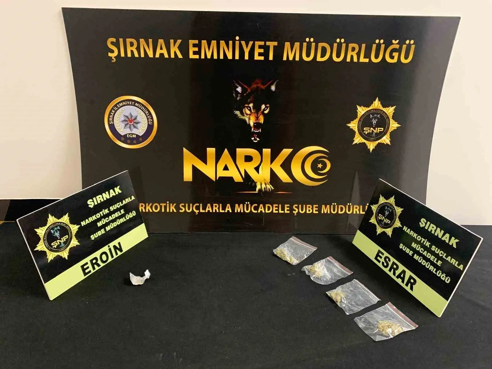 Şırnak İl Emniyet Müdürlüğü asayiş, KOM ve narkotik ekipleri tarafından