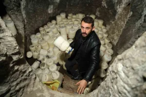 Sivas’ın Zara ilçesinde köylülerin ürettiği yöresel peynirler, ‘peynir oteli’ olarak