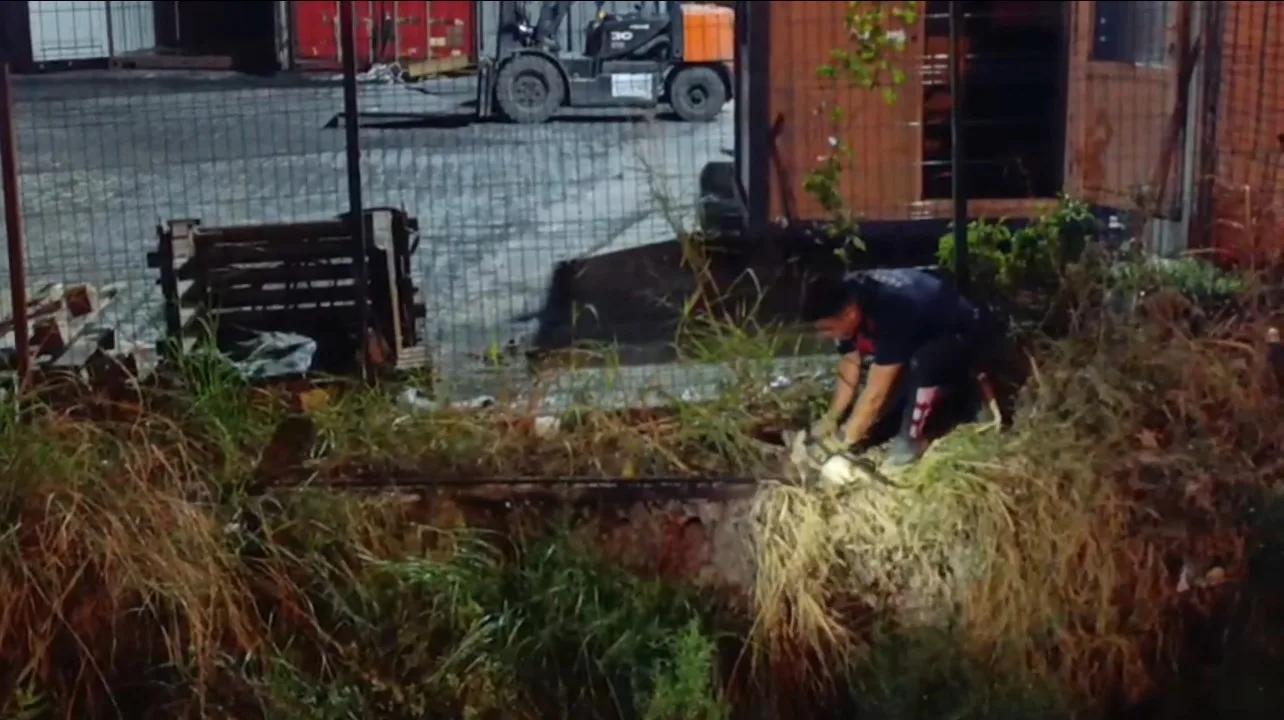 Hatay’ın İskenderun ilçesinde su kanalına düşen kedi, itfaiye ekiplerinin hızlı
