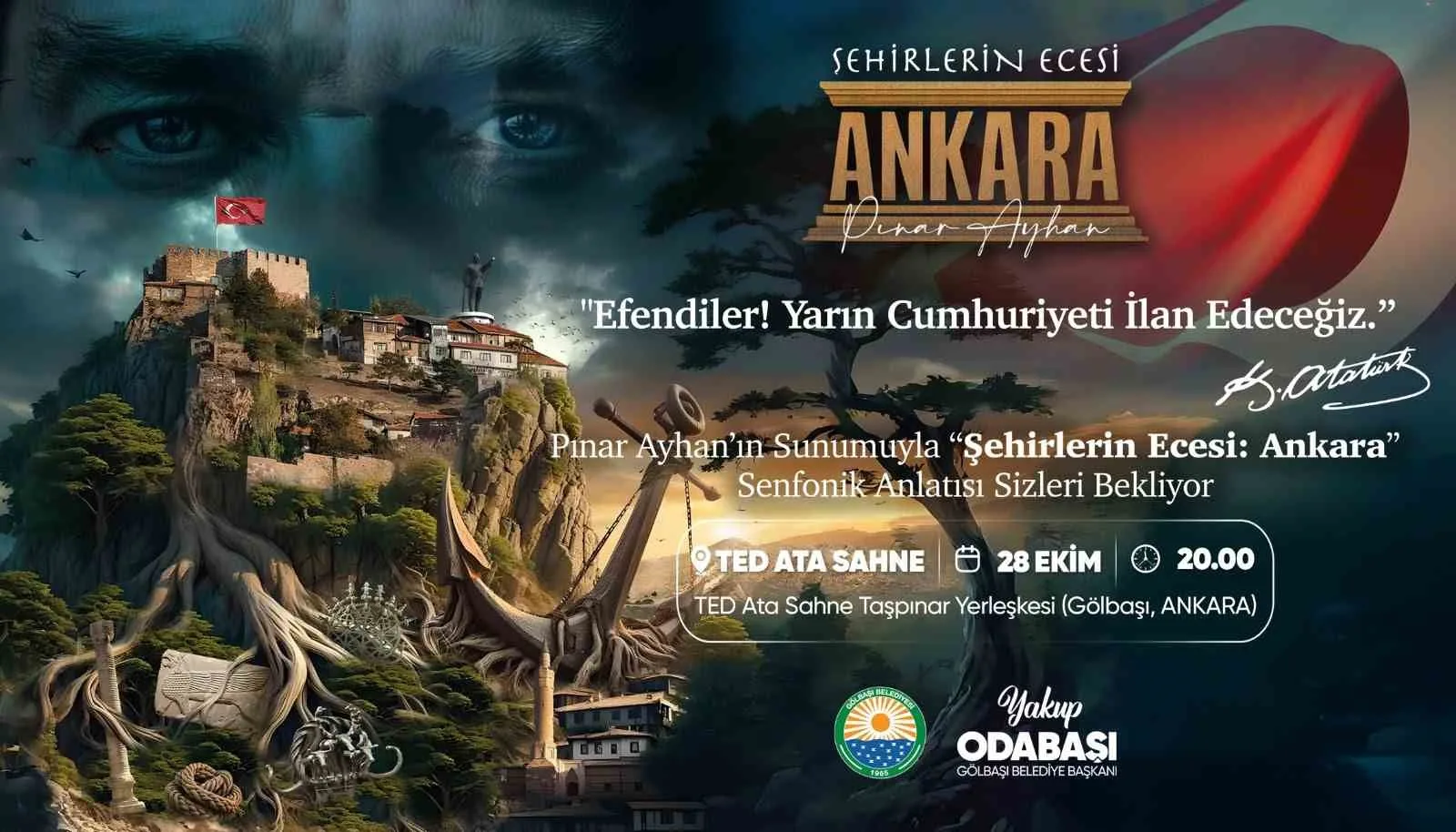 Gölbaşı Belediyesi, 29 Ekim Cumhuriyet Bayramı kutlamalarında Ankara’nın binlerce yıllık