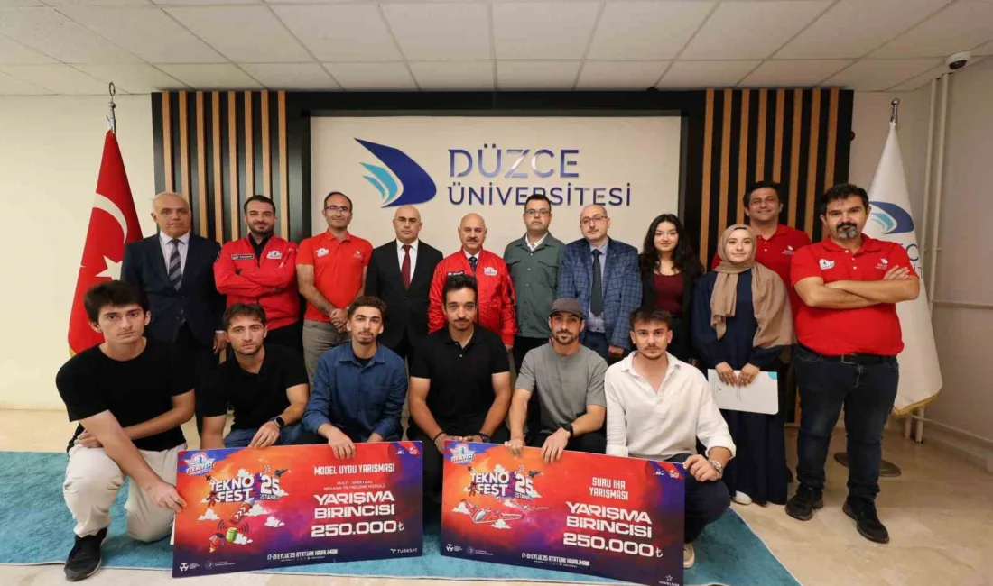 Düzce Üniversitesi Rektörü Prof. Dr. Nedim Sözbir, TEKNOFEST 2025’te dereceye