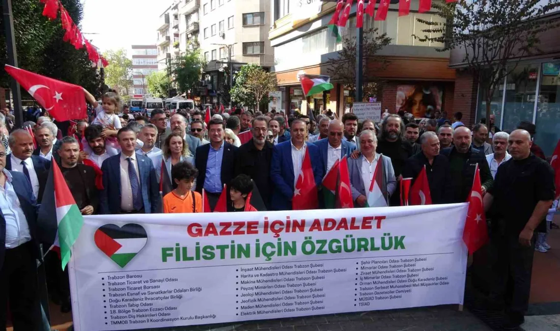 Trabzon’da “Gazze İçin Adalet, Filistin İçin Özgürlük” yürüyüşü düzenlendi. Kahramanmaraş