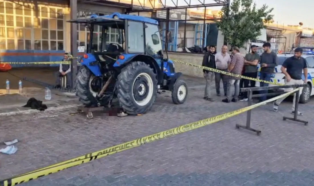 Çorum’un Alaca ilçesinde tamir ettiği traktörün kabini ile demir arasında