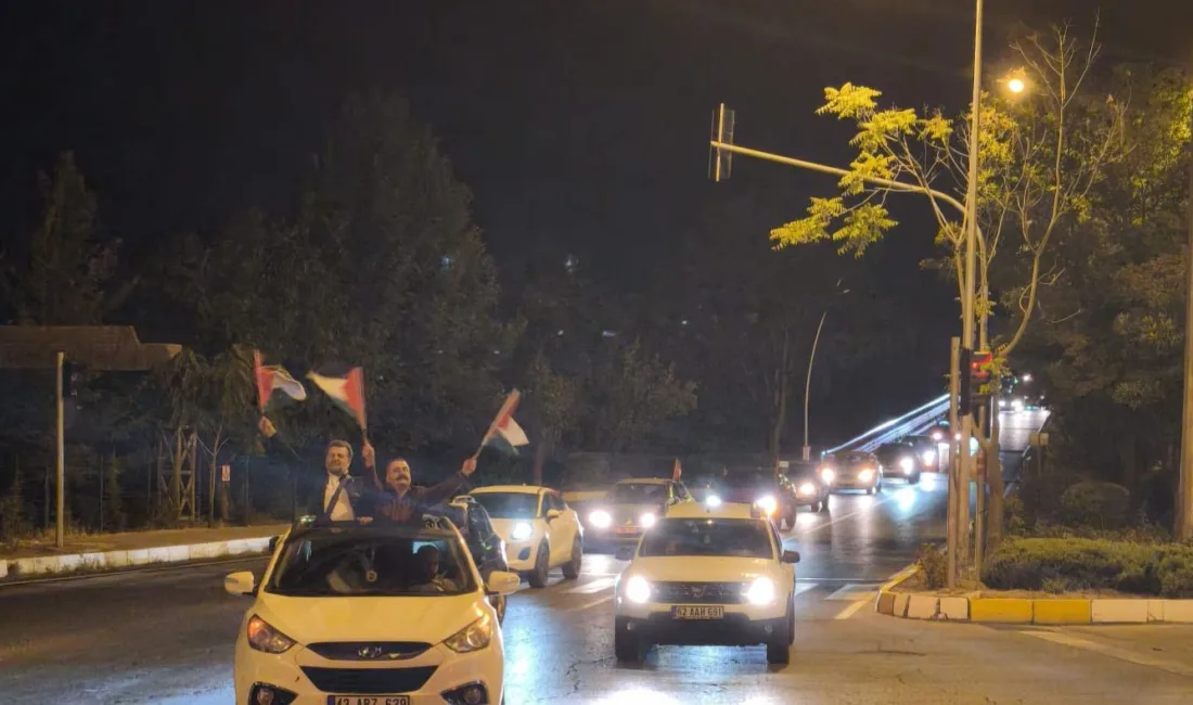 Tunceli’de Gazze’deki saldırıları protesto etmek amacıyla, onlarca aracın katılımıyla konvoy