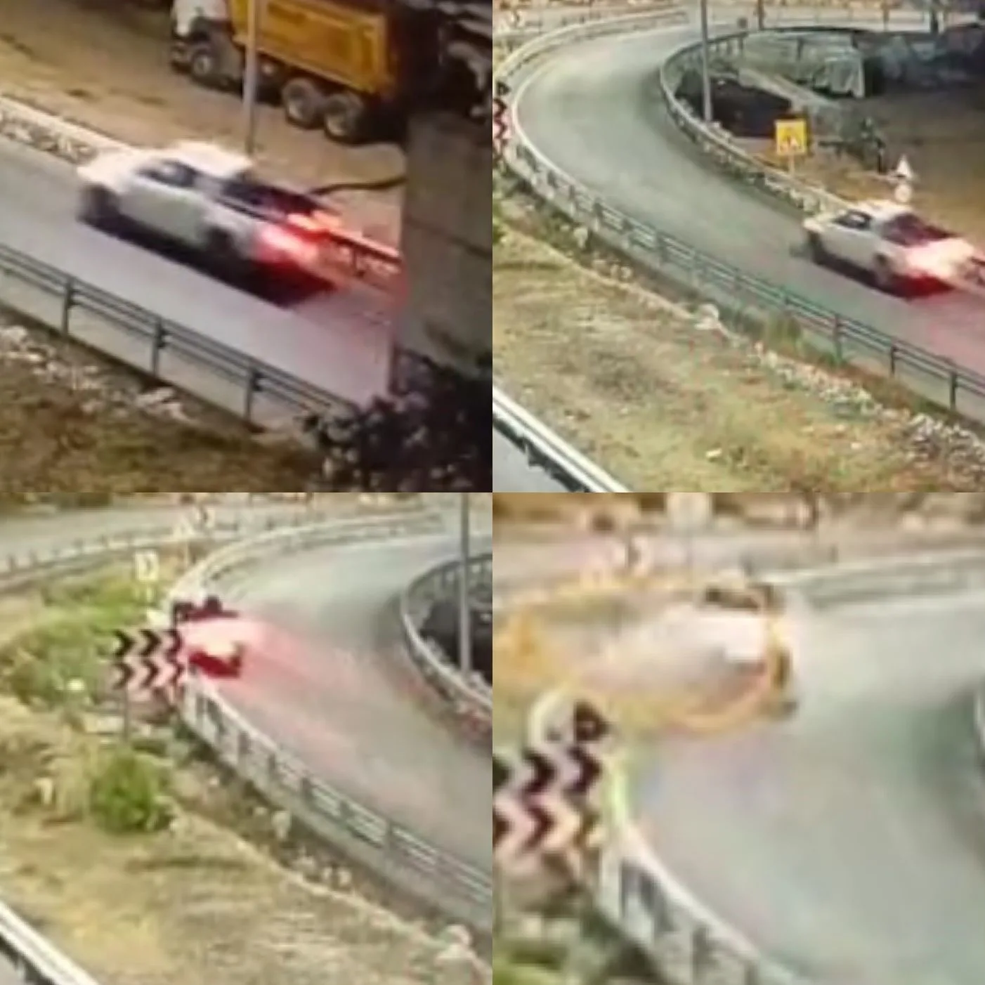 Mersin’in Aydınlık ilçesinde tünel çıkışında bariyere çarpan kamyonetin sürücüsü olay