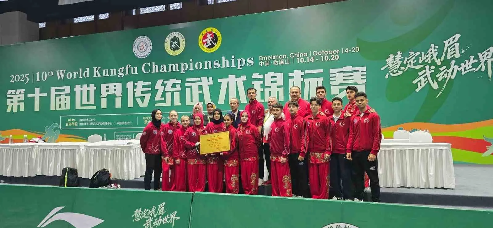 Çin’in Emeishan kentinde düzenlenen 10. Dünya Kung-fu Şampiyonası’nda Türkiye Wushu
