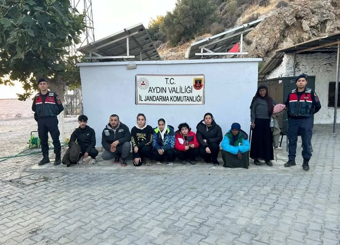 Ülkeye yasadışı yollarla giriş yaptığı tespit edilen 8 düzensiz göçmen,