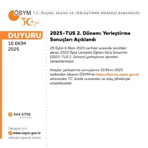 Öğrenci Seçme ve Yerleştirme Merkezi (ÖSYM), Tıpta Uzmanlık Eğitimi Giriş