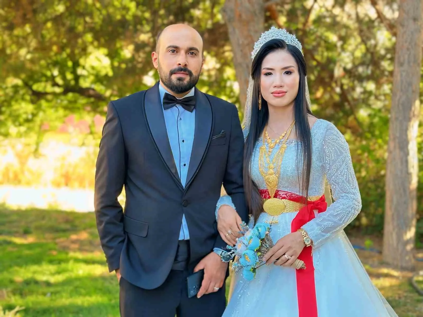 Hakkari’nin Yüksekova ilçesinde yaşayan Nedim Bilici ile Vietnamlı Thi Hoa