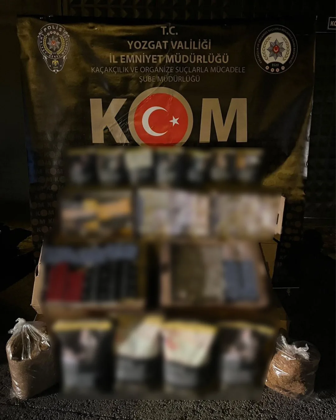 Yozgat’ın Yerköy ilçesinde 2 farklı adreste yapılan aramada makaron, nargile