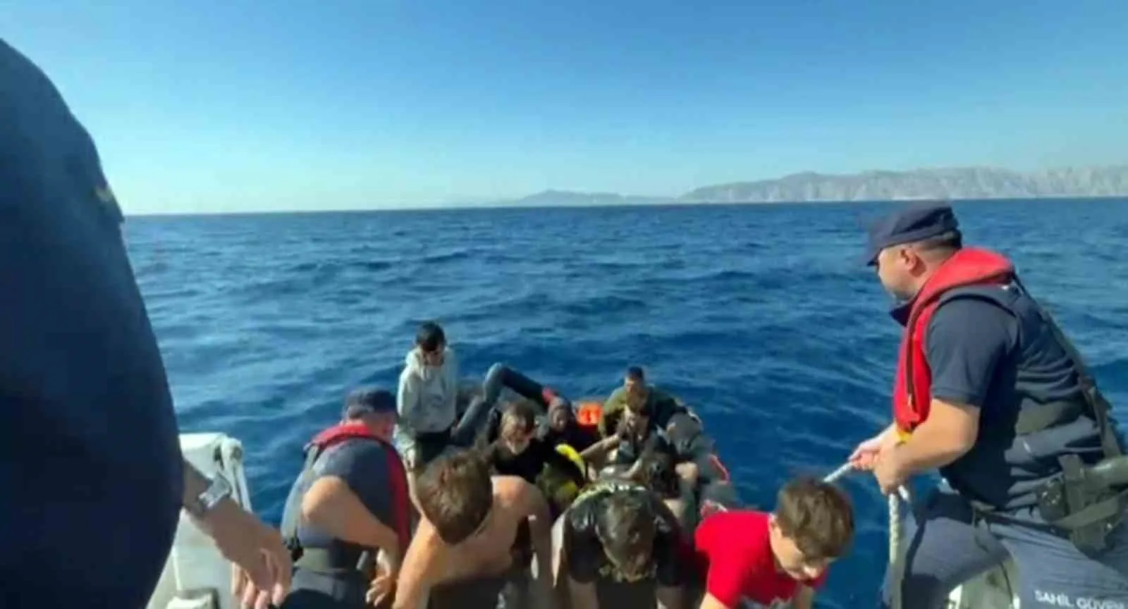 Muğla’nın Marmaris ilçesi açıklarında Yunanistan sahil güvenlik unsurları tarafından Türk