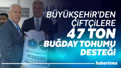 Bursa Büyükşehir Belediyesi, çiftçilere yüzde 100 hibeli 47 ton buğday