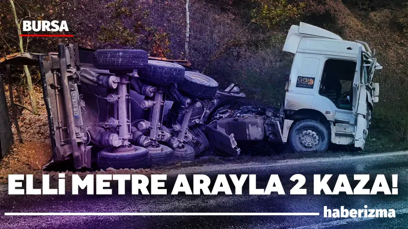 Bursa-Orhaneli Yolu üzerinde meydana gelen iki ayrı kazada biri bebek