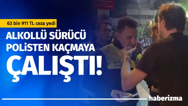 Bursa’nın Osmangazi ilçesinde polis ekiplerinin trafik uygulamasından kaçmaya çalışan alkollü