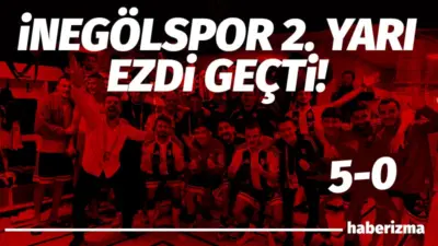 Nesine 2. Lig’de mücadele eden İnegölspor, deplasmanda karşılaştığı Erbaaspor’u 5-0’lık