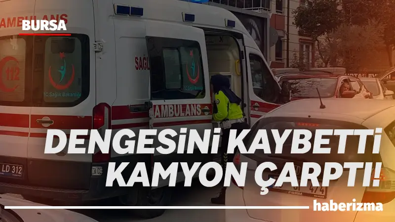 Bursa’nın Mudanya ilçesinde yolda dengesini kaybederek düşen adama çöp kamyonu