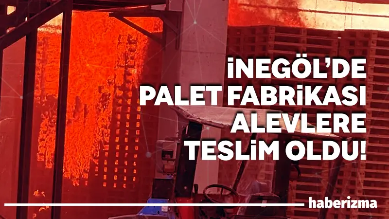 Bursa’nın İnegöl ilçesinde faaliyet gösteren palet fabrikasında yangın çıktı. Yangın
