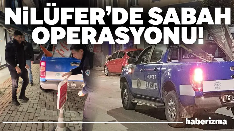 Nilüfer Belediyesi zabıta ekipleri, Çalı Mahallesi’nde yaya ve engelli yollarını