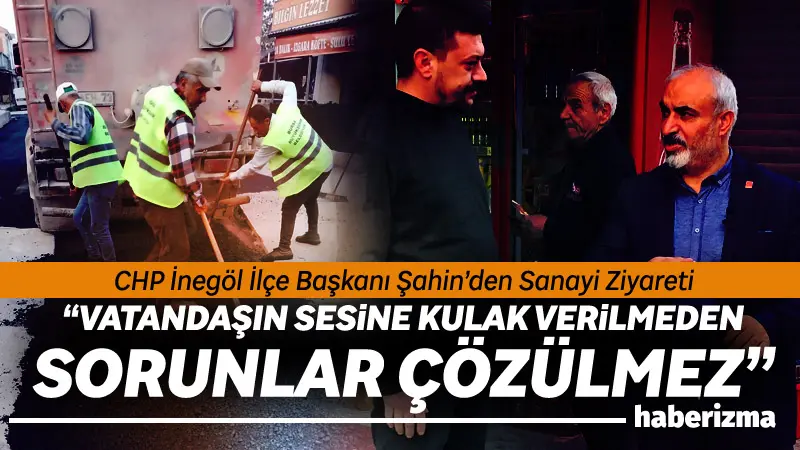 Cumhuriyet Halk Partisi İnegöl İlçe Başkanı Zemci Şahin ve yönetim