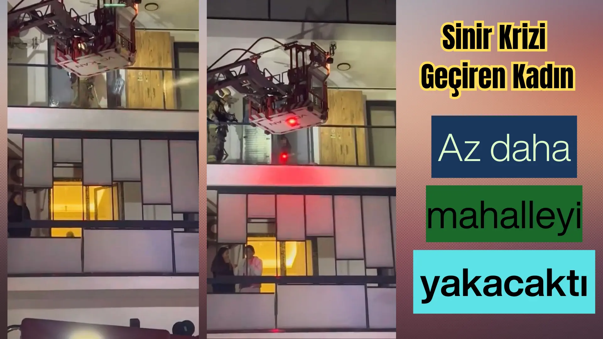 Bursa’da sinir krizi geçiren kadın, oturduğu apartman dairesini ateşe vermek