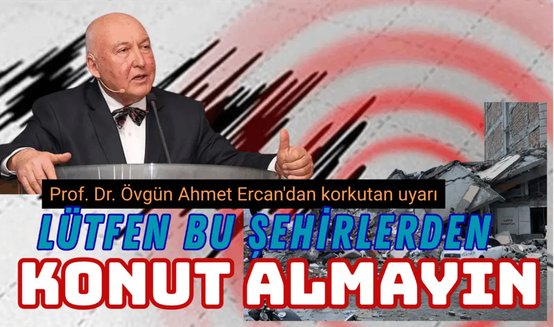 Yer bilimci Prof. Dr. Övgün Ahmet Ercan, sosyal medya hesabından