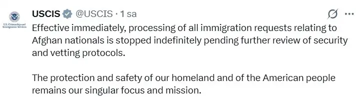 ABD Vatandaşlık ve Göçmenlik Hizmetleri (USCIS), Beyaz Saray yakınlarında Ulusal