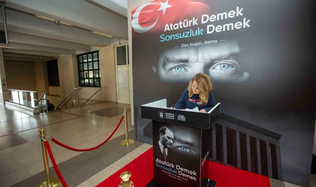 Mustafa Kemal Atatürk’ün aramızdan ayrılışının 87. yıl dönümünde Bursa’da kalpler