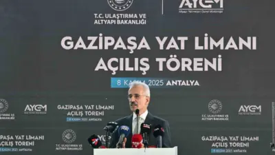 Ulaştırma ve Altyapı Bakanı Abdülkadir Uraloğlu, Gazipaşa Yat Limanı açılışına