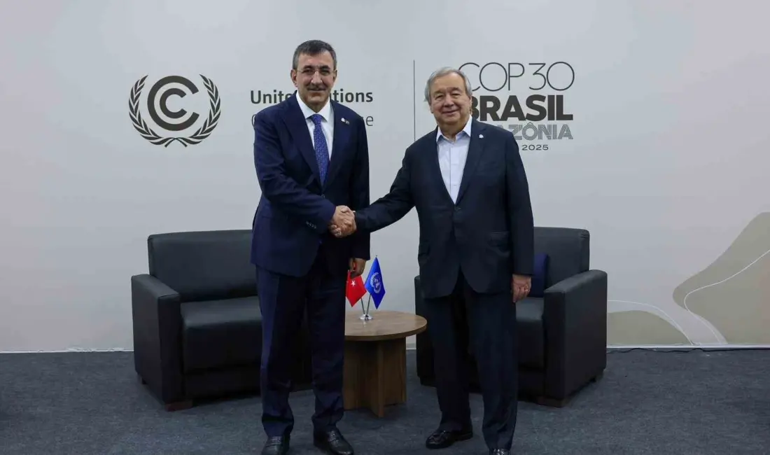 Cumhurbaşkanı Yardımcısı Cevdet Yılmaz, COP30 kapsamında bulunduğu Brezilya’nın Belem kentinde