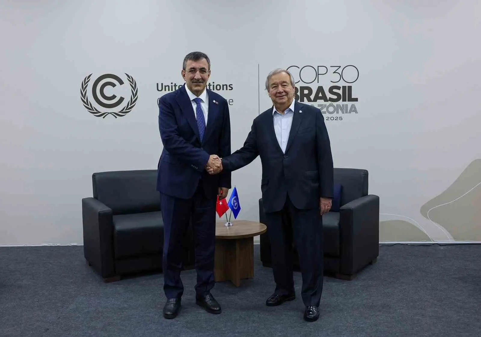 Cumhurbaşkanı Yardımcısı Cevdet Yılmaz, COP30 kapsamında bulunduğu Brezilya’nın Belem kentinde
