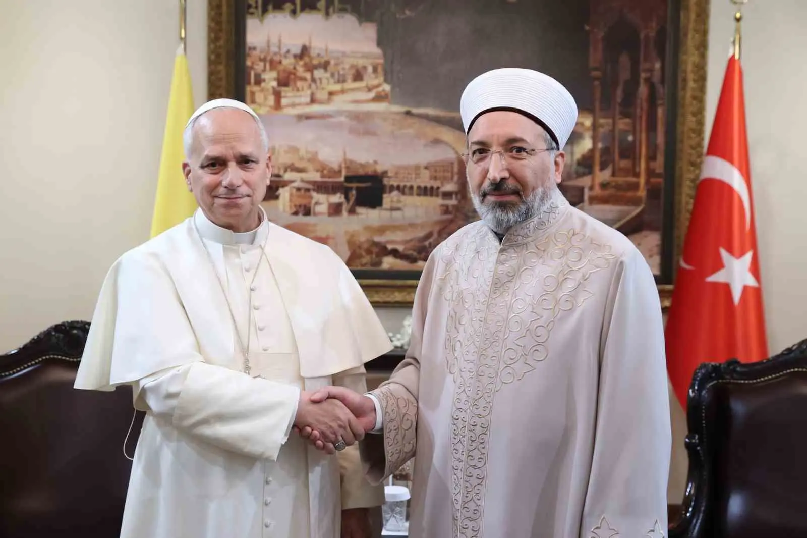 Vatikan Devlet Başkanı Papa 14. Leo, Ankara’da Diyanet İşleri Başkanı