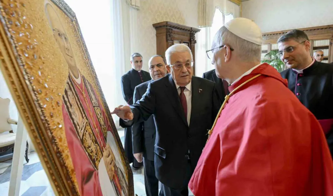 Filistin Devlet Başkanı Mahmud Abbas, Papa 14’üncü Leo gerçekleştirdiği ilk