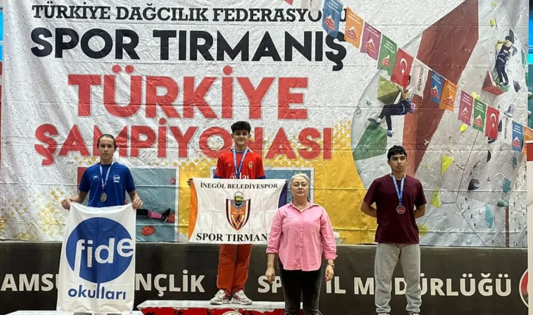 İnegöl Belediye Spor Kulübü spor tırmanış sporcuları, Samsun’da düzenlenen şampiyonada