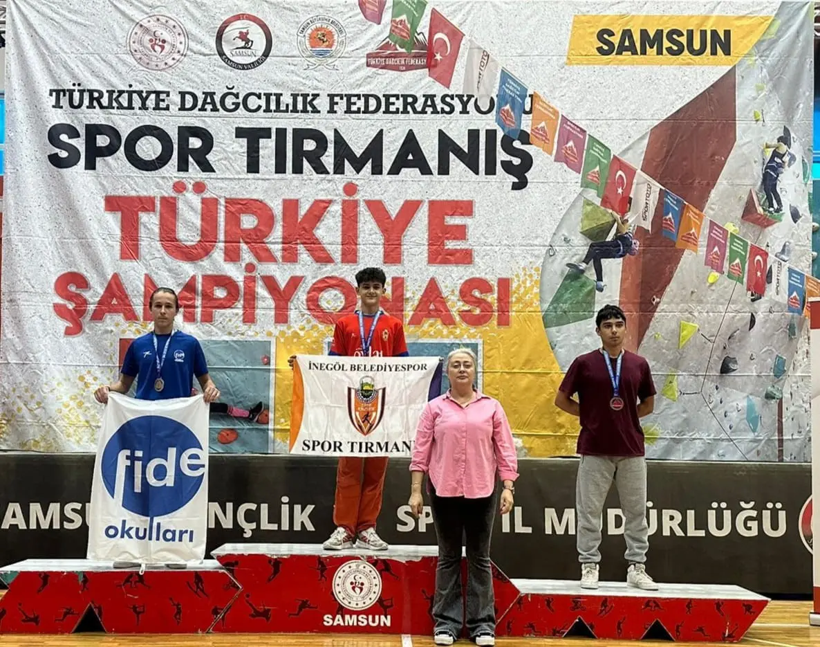 İnegöl Belediye Spor Kulübü spor tırmanış sporcuları, Samsun’da düzenlenen şampiyonada
