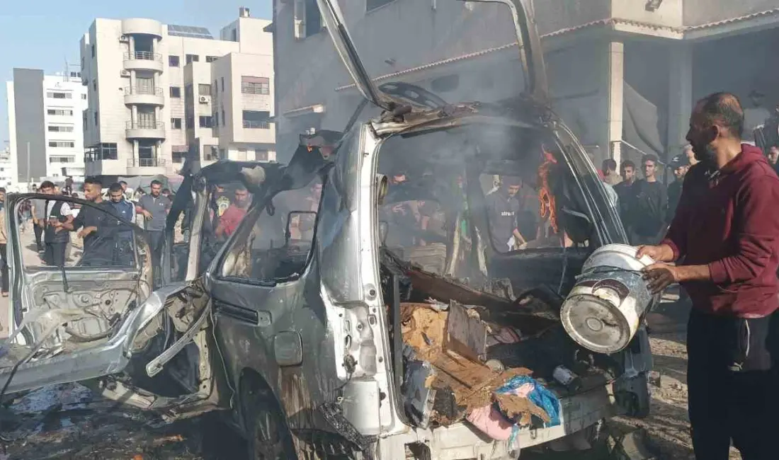 İsrail’in Gazze Şeridi’ndeki El-Rimal Mahallesi’ne yönelik insansız hava aracı (İHA)