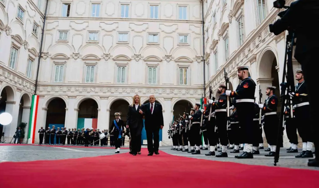 İtalya Başbakanı Giorgia Meloni, Filistin Devlet Başkanı Mahmud Abbas ile
